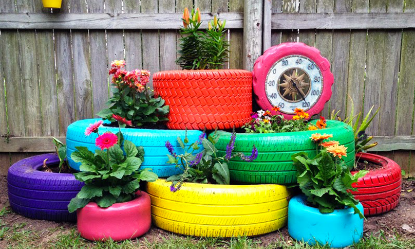 COMO REUTILIZAR PNEUS NA DECORAÇÃO